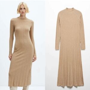 MANGO Perkins neck knit dress